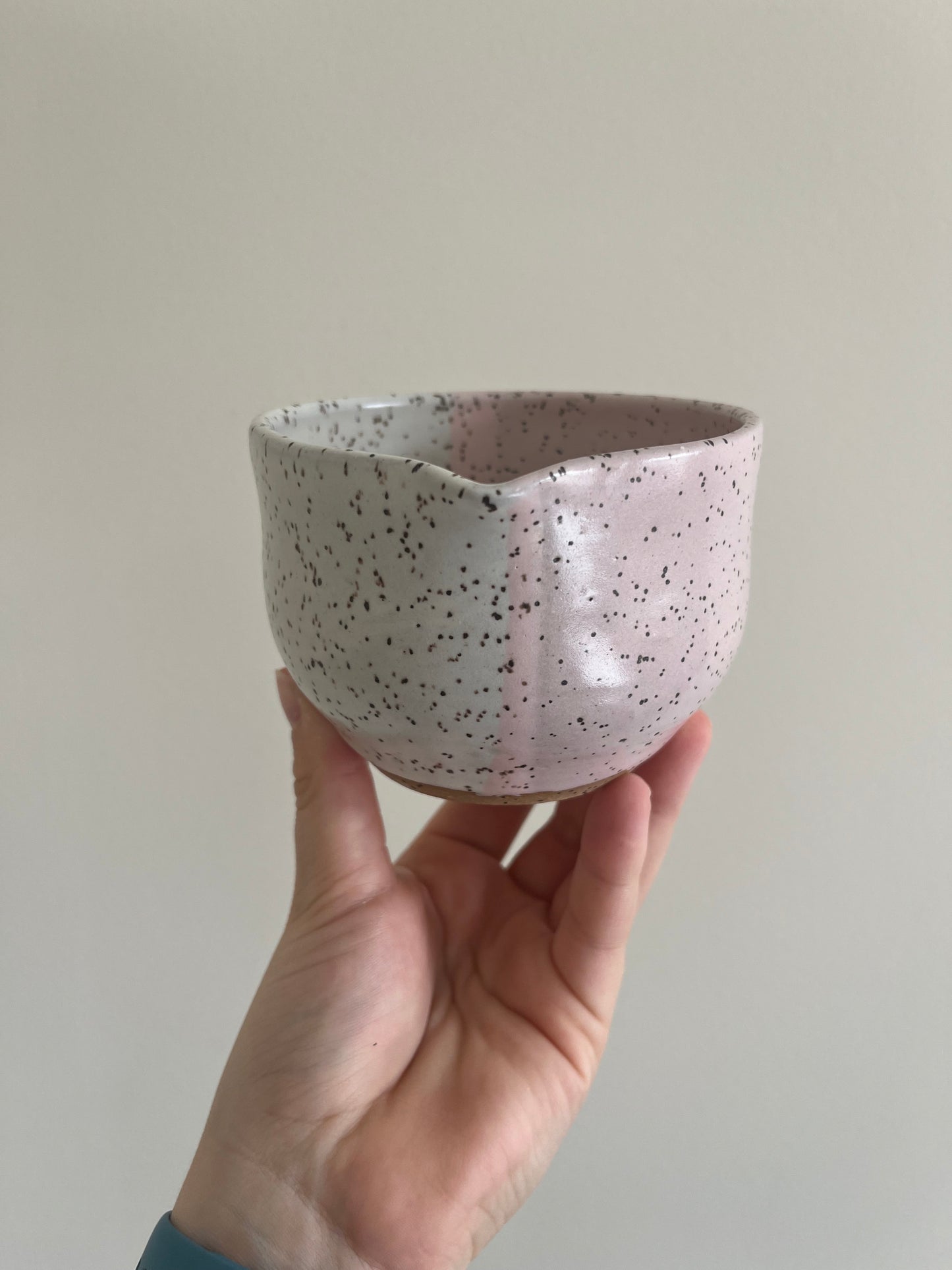 strawberry and white matcha bowl