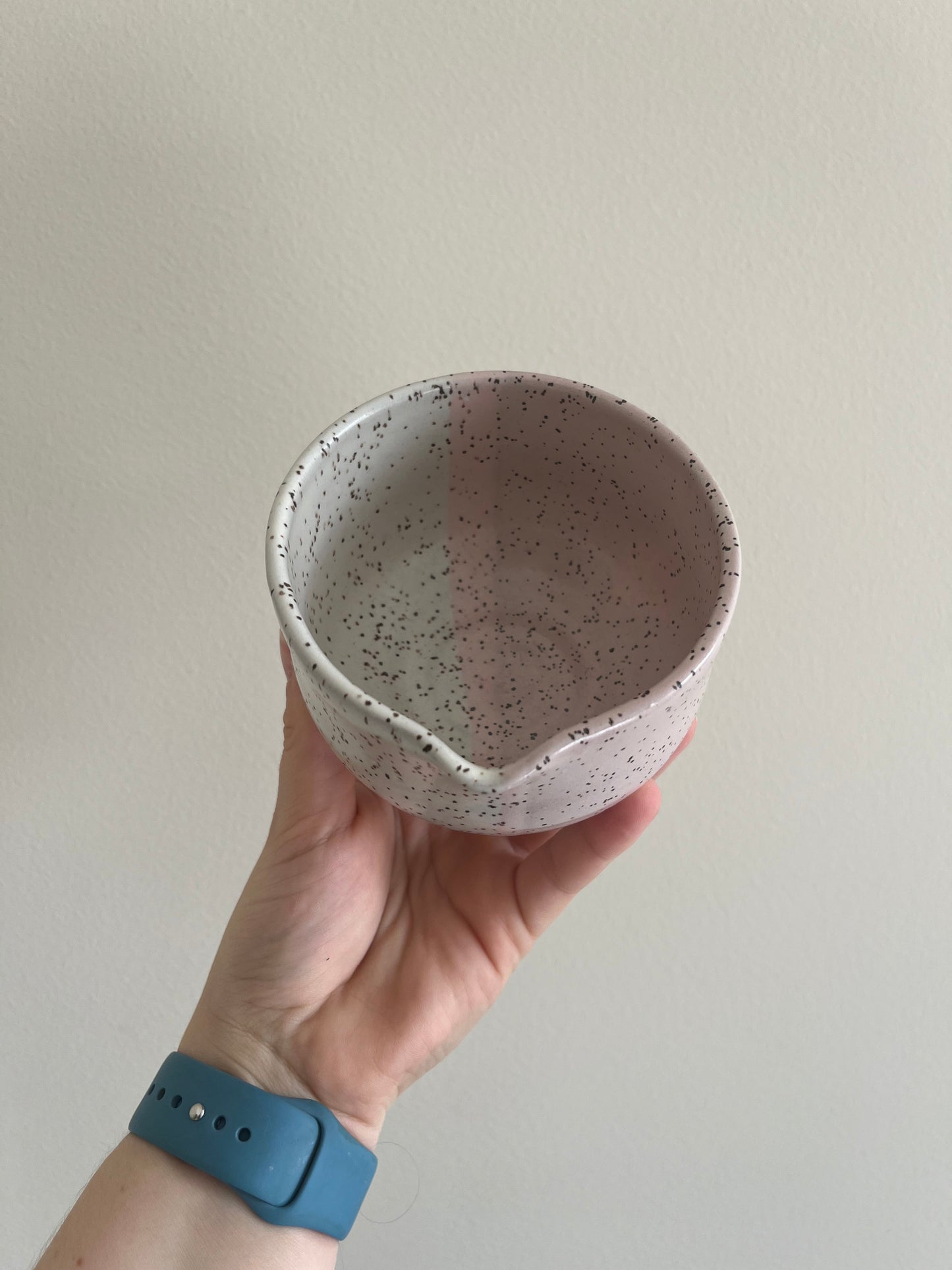 strawberry and white matcha bowl