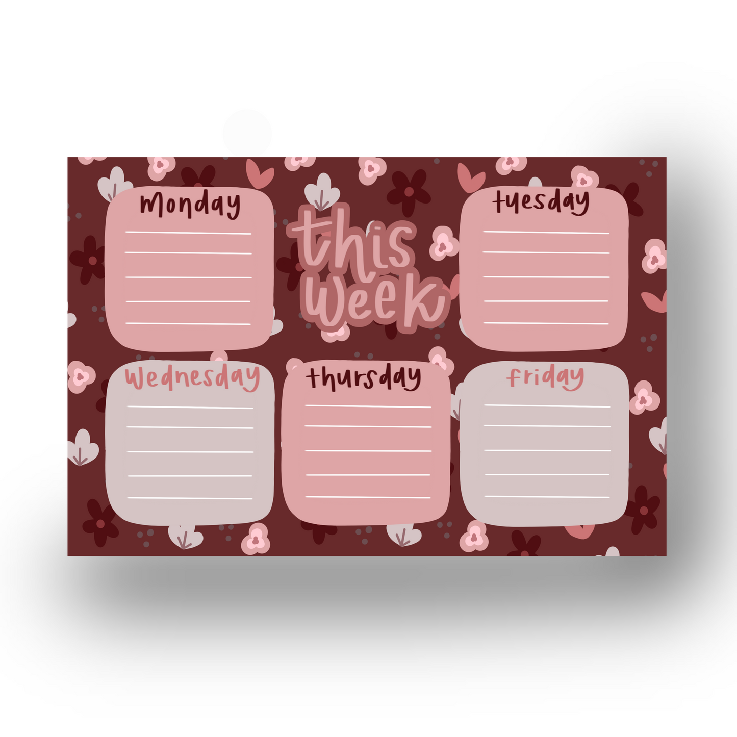 madi weekly notepad