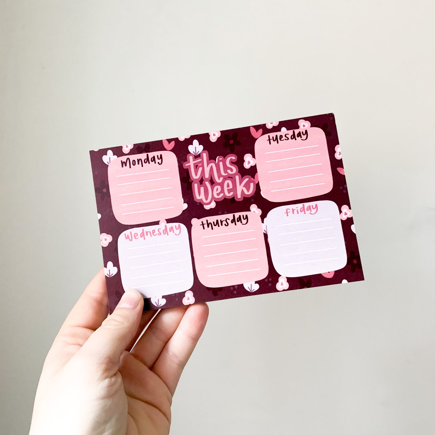 madi weekly notepad