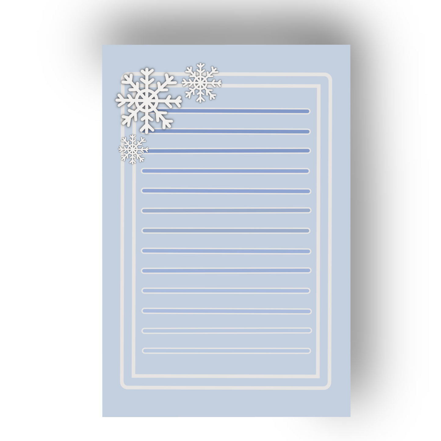 winter to-do notepad