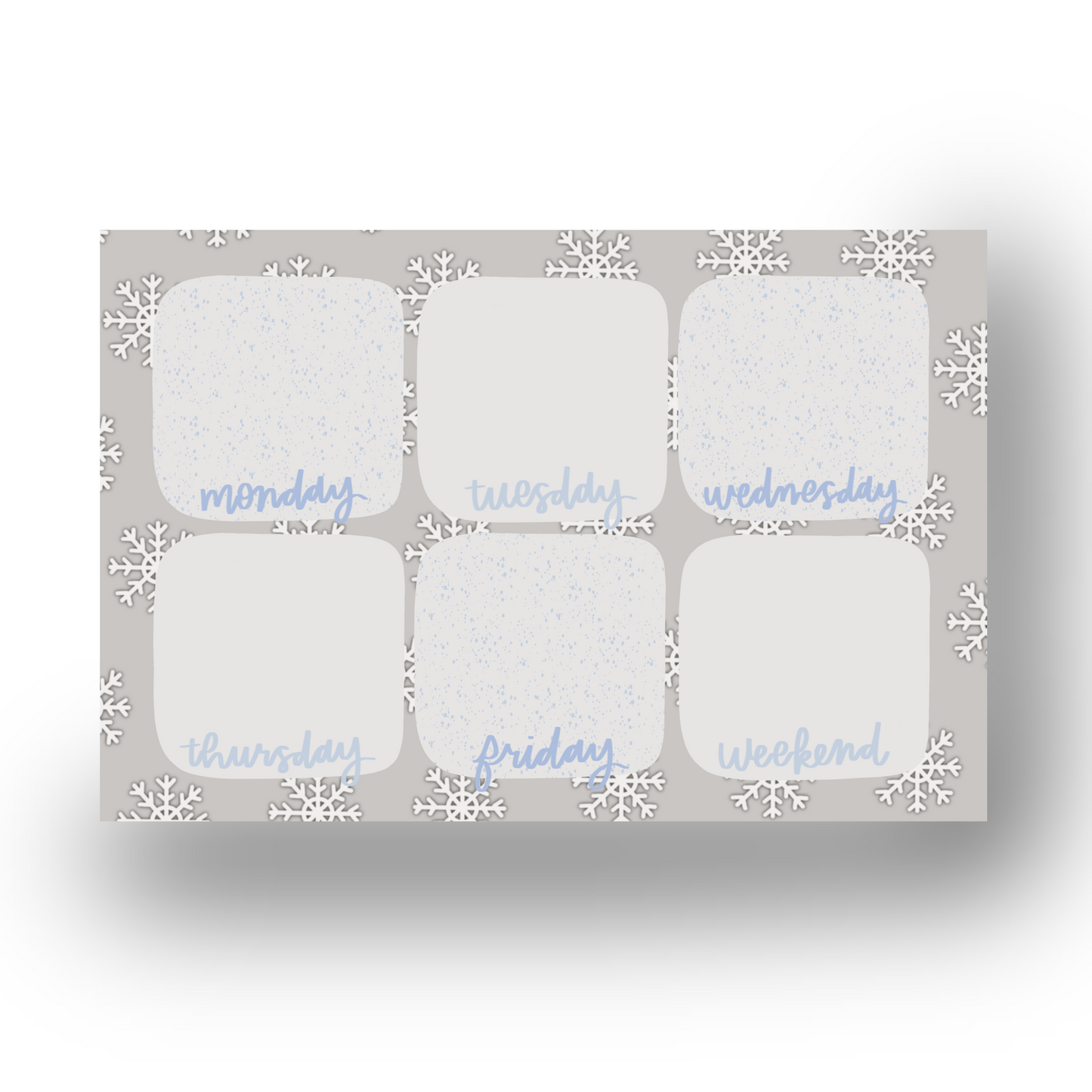 winter weekly notepad