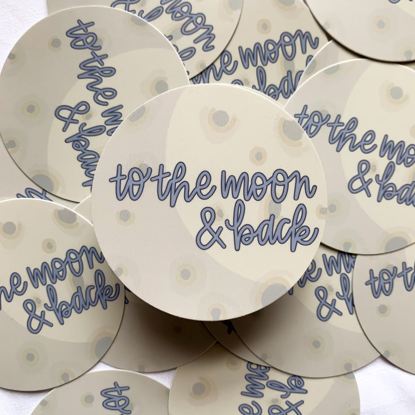 to the moon and back sticker