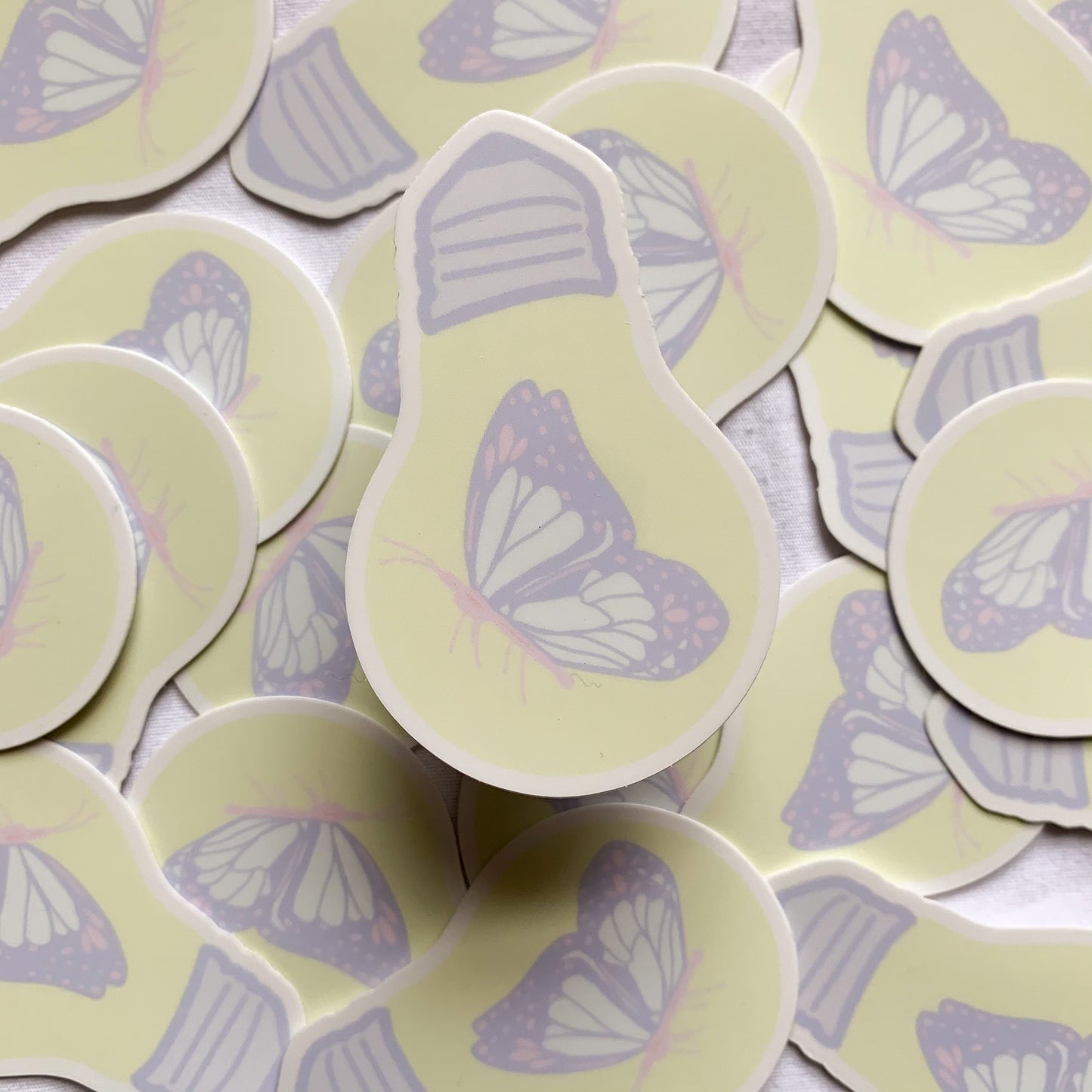 butterfly lightbulb sticker