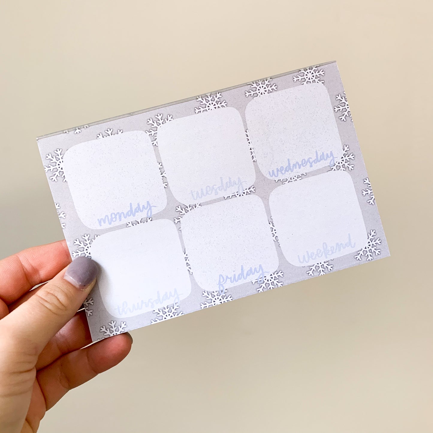 winter weekly notepad