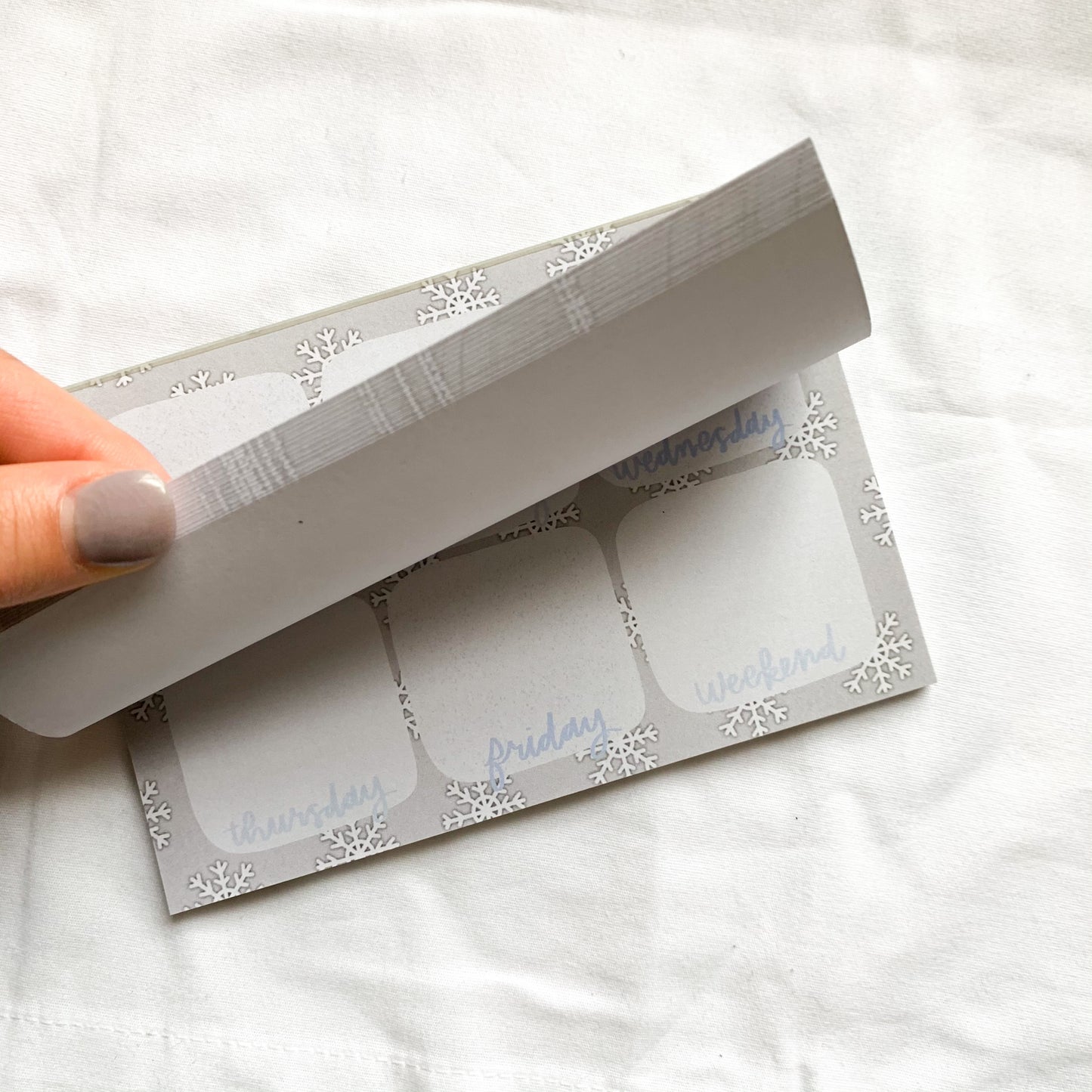 winter weekly notepad