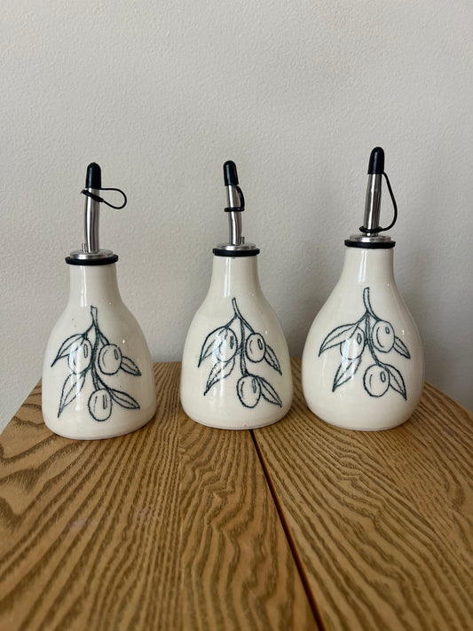 olive branch mini oil bottle