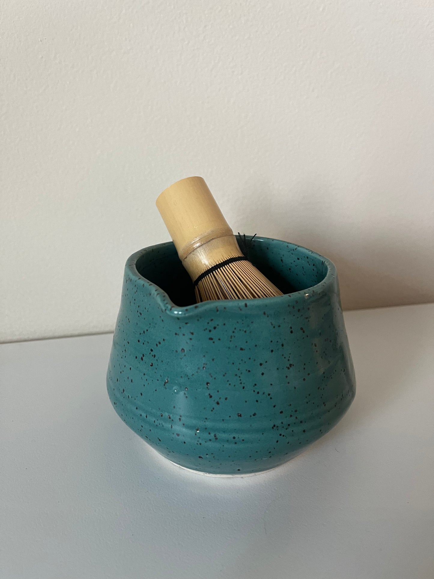 teal matcha bowl