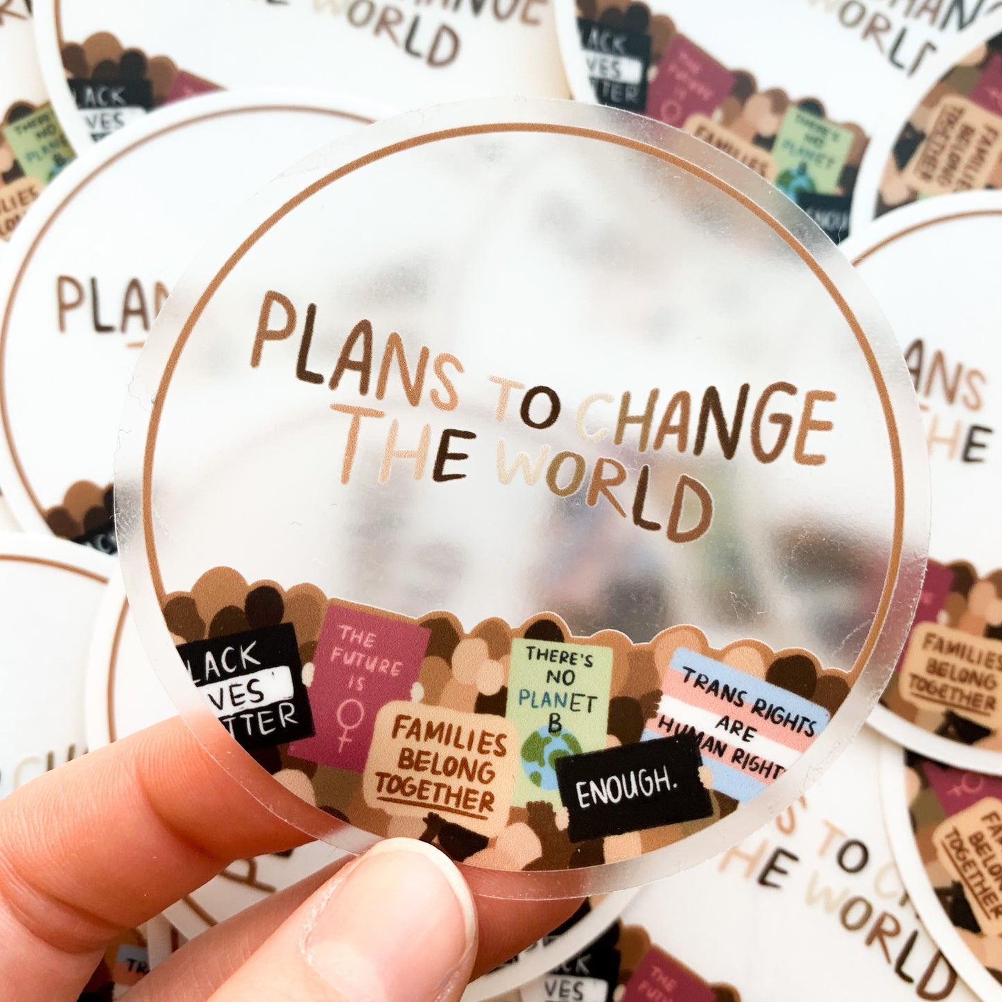 plans to change the world sticker