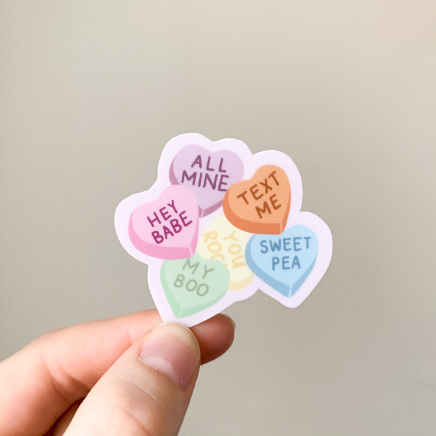 candy heart sticker