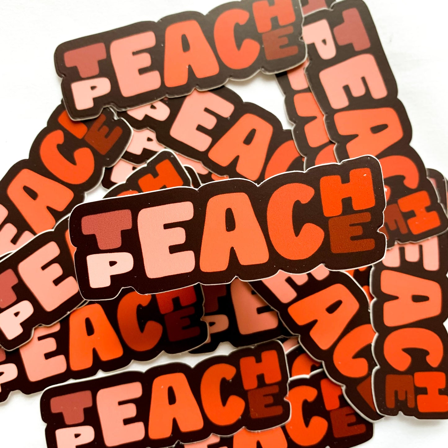 teach peace sticker