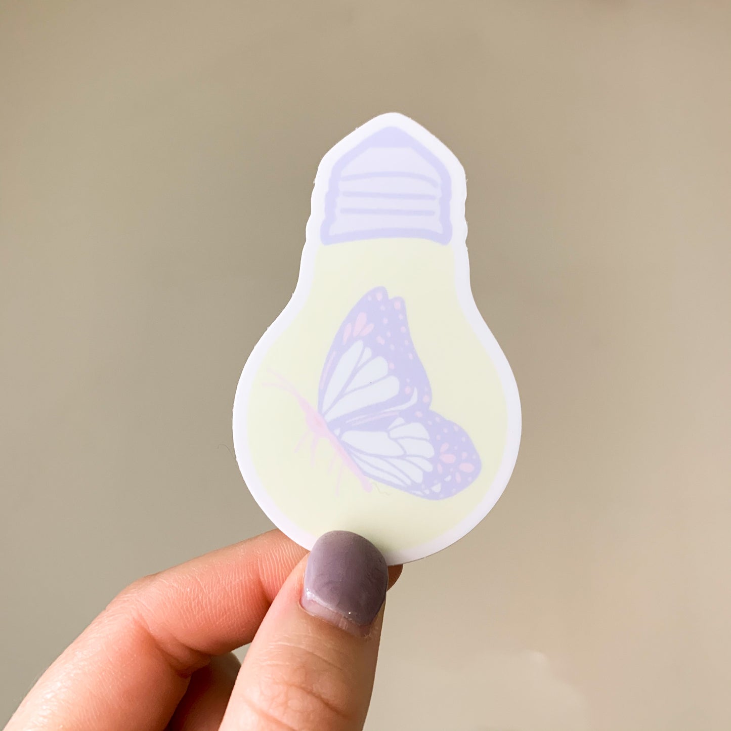 butterfly lightbulb sticker
