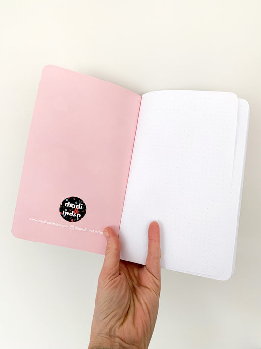 pink florals notebook