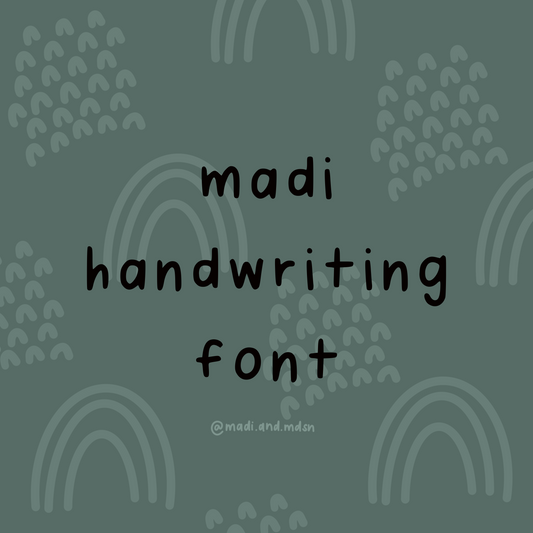 madi handwriting font