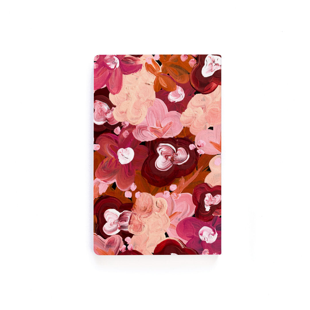 pink florals notebook